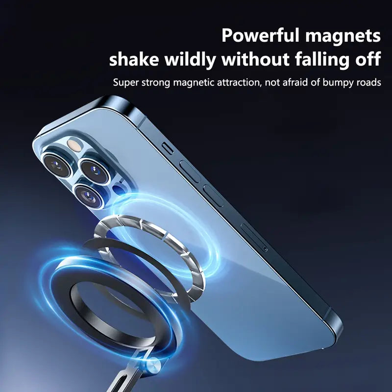 360° Magnetic Car Mount – Aluminum Alloy Universal for iPhone & Android