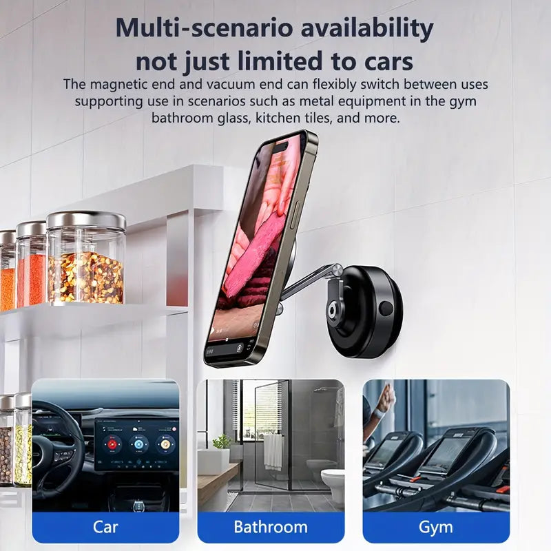 360° Magnetic Car Mount – Aluminum Alloy Universal for iPhone & Android