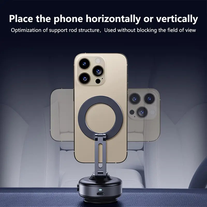 360° Magnetic Car Mount – Aluminum Alloy Universal for iPhone & Android