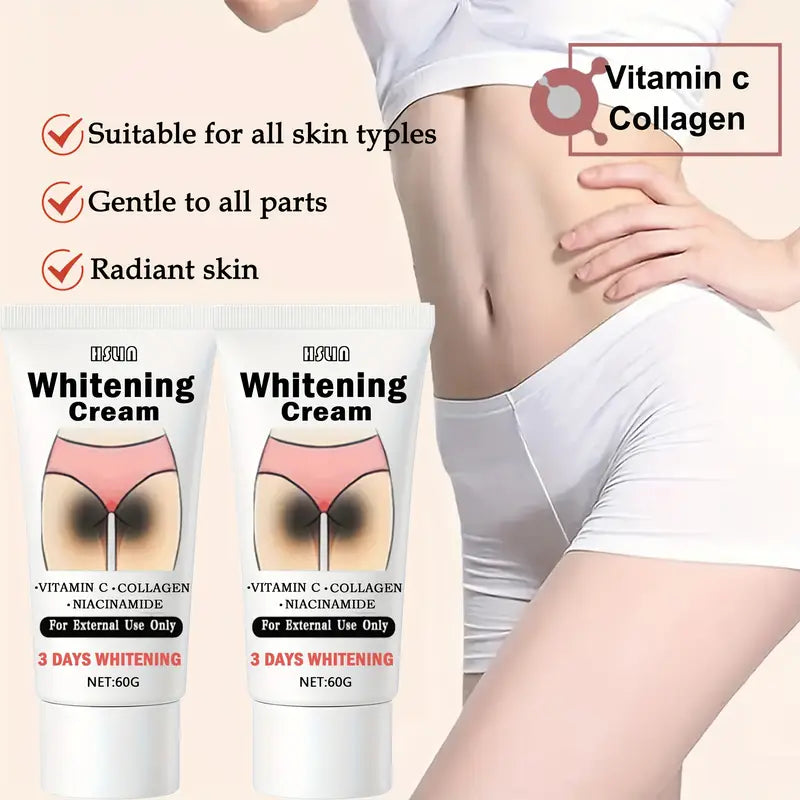 Vitamin C Collagen Whitening Cream – 60g | For Body, Underarms & Thighs